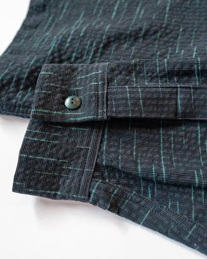 FILL THE BILL Square Pocket Open Collar Shirt (Navy)