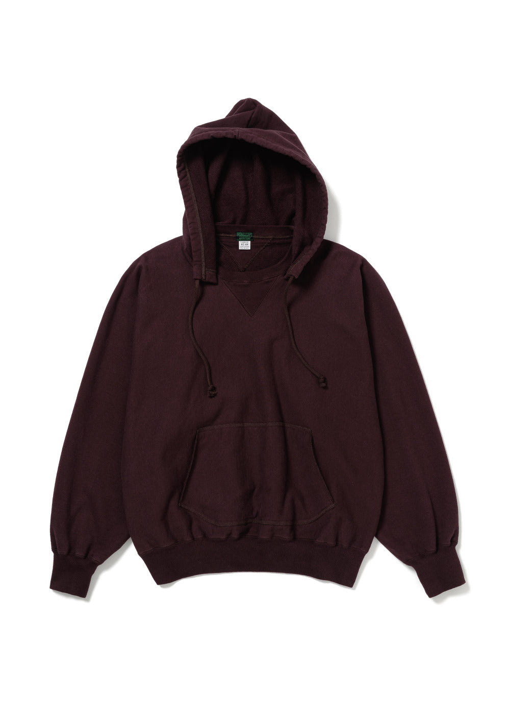 Burgundy hoodie on a white background