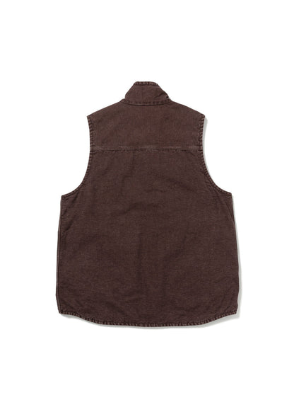 Brown vest on a white background
