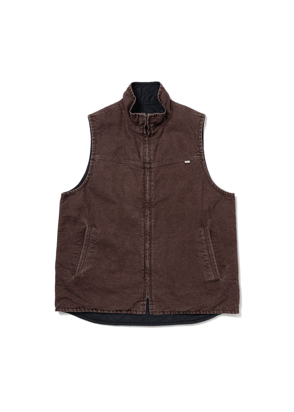 Brown vest on a white background