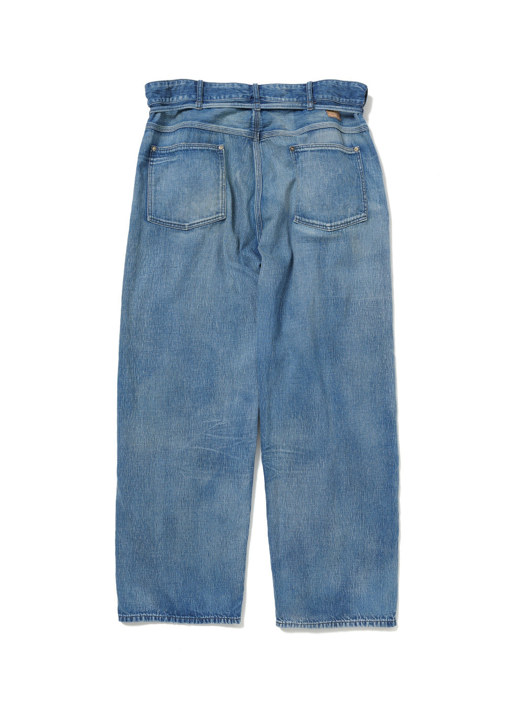 Blue jeans on a white background