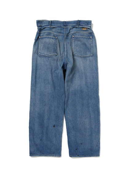 Blue jeans on a white background