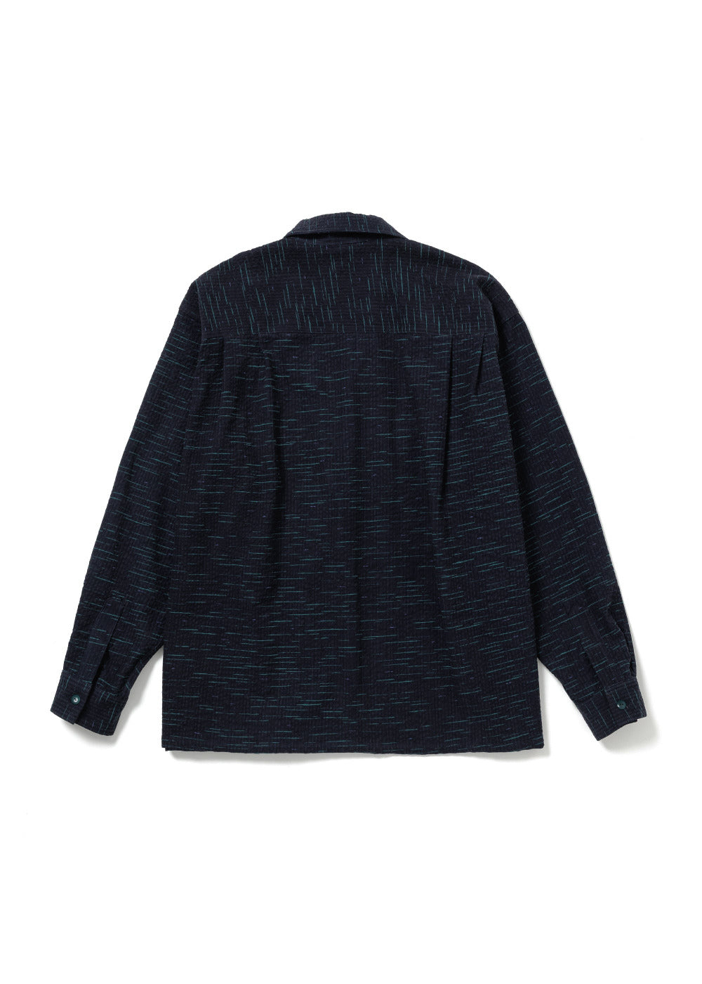 Dark blue textured shirt on a white background