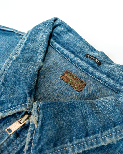 FILL THE BILL Mechanic Work Jacket (Blue)